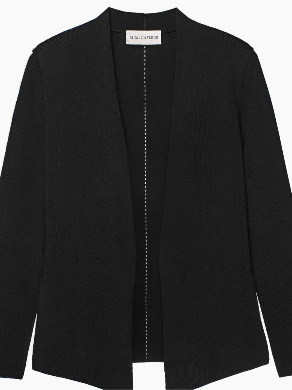 MM Lafleur The Woolf Jardigan Ponte Knit Open Cardigan - XL, Black